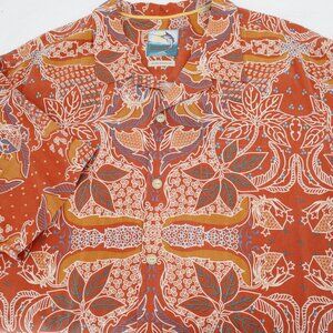 Tommy Bahama Hawaiian Shirt Mens 2XL Island Modern Fit Silk Short Sleeve Camp